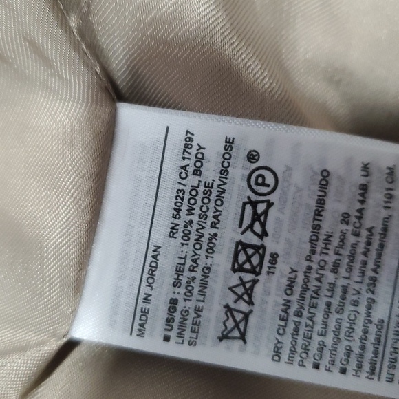 BR banana republic bespoke tan double breasted blazer jacket size 8 brand new - Picture 13 of 13